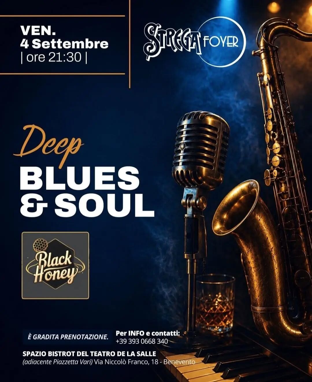 Black Honey, Deep Blues & Soul, Strega Foyer Benevento, 4 settembre 2026